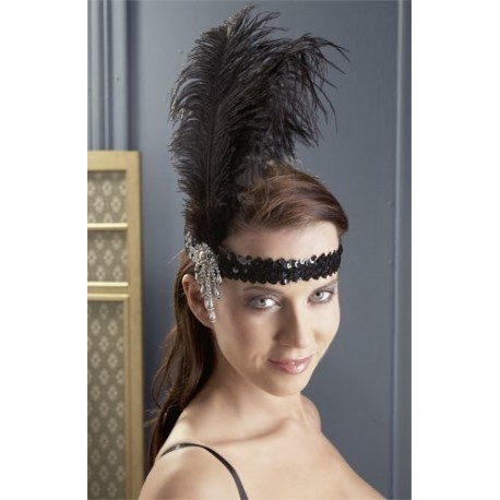 Coiffe à plumes style années 20