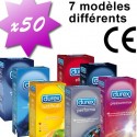 Lot de 50 préservatifs DUREX MIX - 10 modèles différents