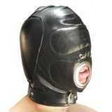 Cagoule Totale BDSM - Bouche de suceuse - Bondage