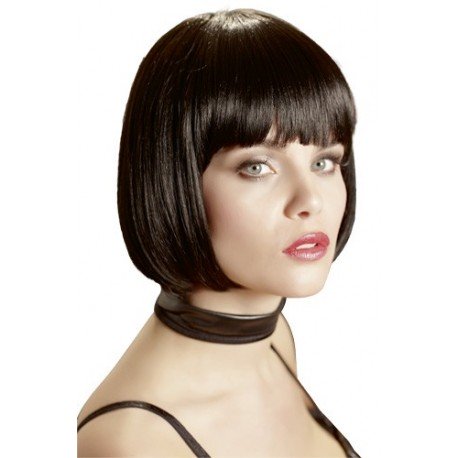 Perruque sexy : Carré Frange noir - Dominatrice