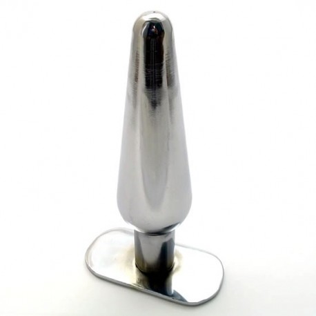 Plug anal - métal chromé - série luxe
