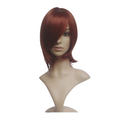 *** discontinued *** Perruque sexy : Coupe mi-longue chatain avec frange