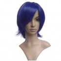 *** discontinued *** Perruque sexy : Coupe mi-longue bleue foncé frange