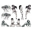 Tatouages Temporaires Sexy - Burlesque Pin-up *** DISCONTINUED ***