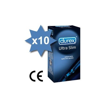 Pack 10/50 - Préservatifs Durex Ultra Slim - Close Fit - Plus ajusté
