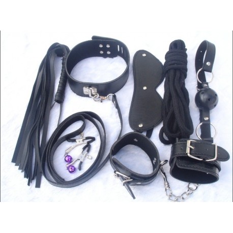 Kit de bondage SM complet - 7 accessoires BDSM