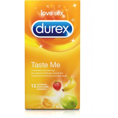 Durex Taste Me - Préservatifs Parfumés aux fruits (Fraise, Pomme, Banane...)