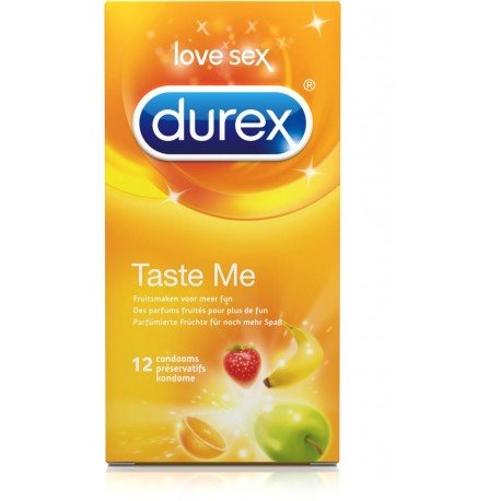 Durex Taste Me - Préservatifs Parfumés aux fruits (Fraise, Pomme, Banane...)