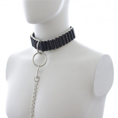 Collier BDSM Soumission : The Loop - Cuir et métal