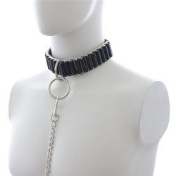 Collier BDSM Soumission : The Loop - Cuir et métal Collier BDSM Soumission : The Loop - Cuir et métal