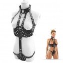 Harnais simili cuir de bondage pour femme