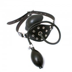 Gag en latex avec balle gonflable - Baillon SM Gag en latex avec balle gonflable - Baillon SM