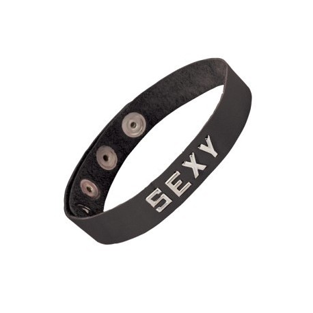 Collier ras du cou bondage en cuir : "Sexy"