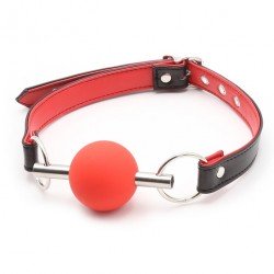 GagBall - boule rouge - avec finition luxe GagBall - boule rouge - avec finition luxe