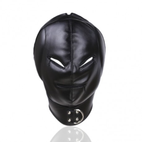 Cagoule SM Avec Zip D'ouverture - Modèle N°3 Noir - Fétichiste/BDSM - Neuf