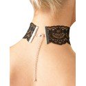 Collier ras du cou en dentelle noire