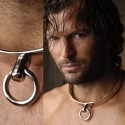 Collier d'esclave soumis sexuel. Bondage et SM en acier