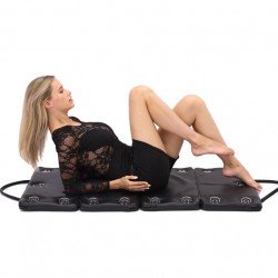 Mallette d'attaches de voyage matelassée en cuir pour bondage SM