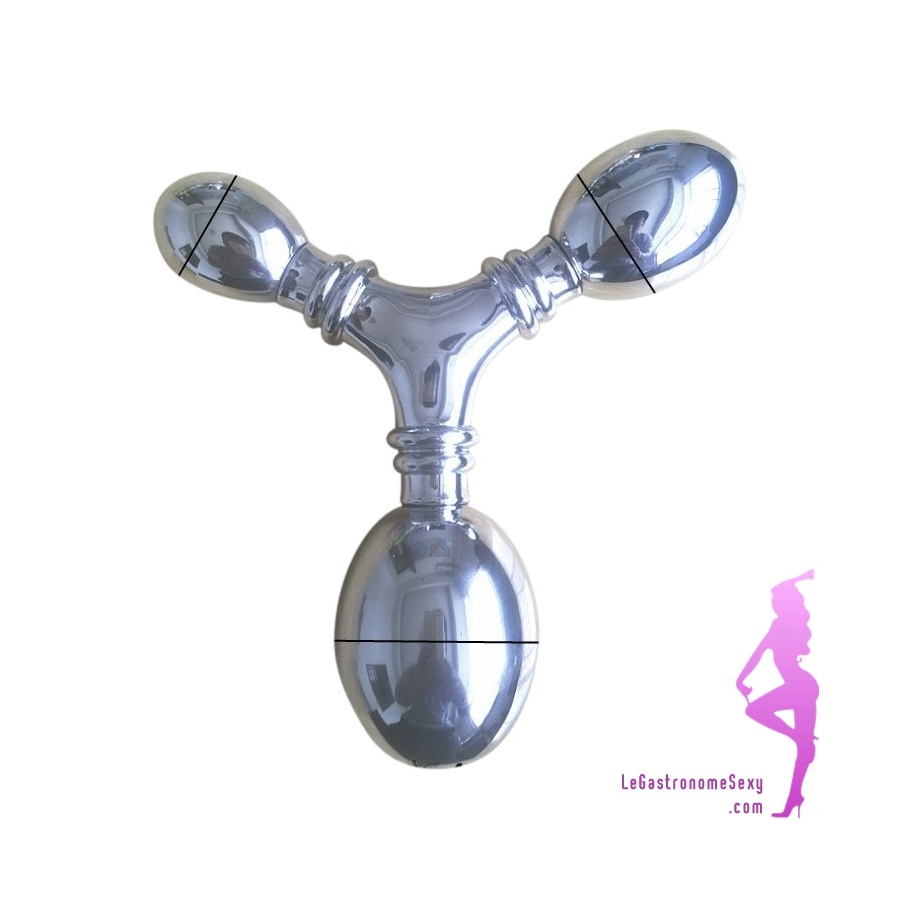 Ensemble De 3 Plugs Anaux En Silicone Avec Base En T - Jouets Prostatiques - Neuf