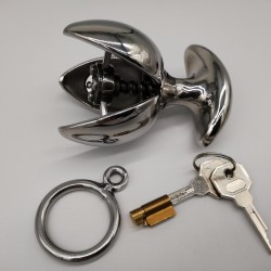 Plug serrure anale en acier pour interdire l'accès d'un cul