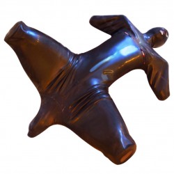 Sarcophage sac de bondage en imitation latex - restriction mouvement BDSM