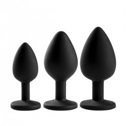 Lot de 3 plug anal taille croissante : 7 - 8 et 9 cm Lot de 3 plug anal taille croissante : 7 - 8 et 9 cm