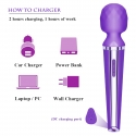 Magic Wand stimulateur clitoris - design rechargeable USB - waterproof
