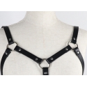 Brassière lanières de cuir - domina harnais SM