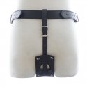 Sexy Underwear Harness Dildo Vibrator Chastity Strap On - color: black - size: pants+pink vibrator