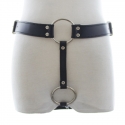 Sexy Underwear Harness Dildo Vibrator Chastity Strap On - color: black - size: pants+pink vibrator