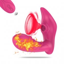 Stimulateur point G, suceur de clitoris chauffant télécommandé à distance Stimulateur point G, suceur de clitoris chauffant télécommandé à distance