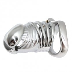 Cage de chasteté en métal - verge d'acier Cage de chasteté en métal - verge d'acier