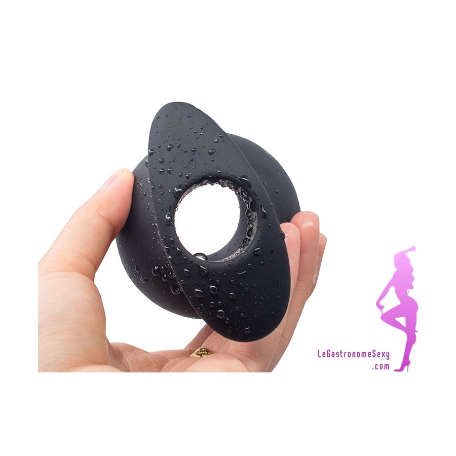 Plug Anal En Silicone Noir Avec Strass - Taille L - Pour Dilatation Et Plaisir Anal - Neuf