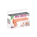 Gode ventouse 23 cm avec testicules - Flexible et doux au toucher