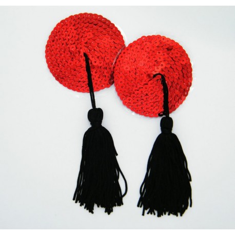 Cache-Téton - Nippies - Disque en strass avec pompon