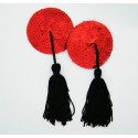Cache-Téton - Nippies - Disque en strass avec pompon