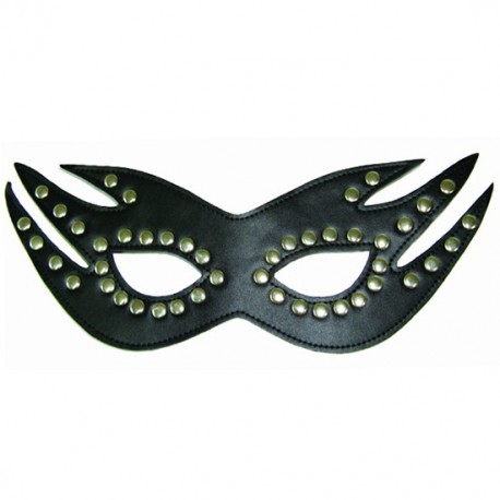 Masque de chatte en cuir et rivets : Fetish