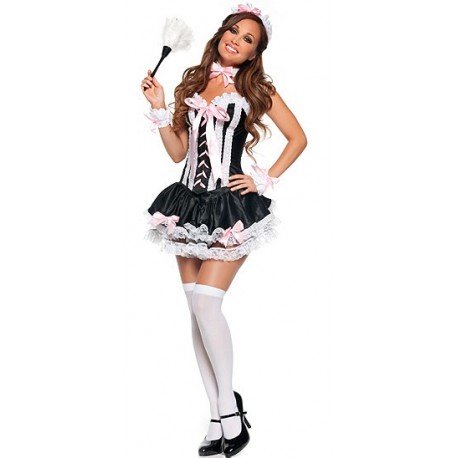 Corset Costume Femme de ménage sexy