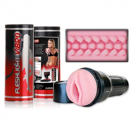 FleshLight Masturbateur Vibrant : Vibro Pink Vagina Touch