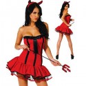 Costume de diablesse sexy rouge