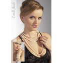 Collier de perles blanches sexy : 2,2 mètres