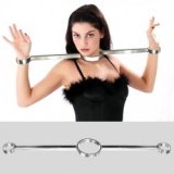 Carcan SM : Collier et menottes. Série luxe inox