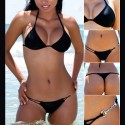 Maillot de bain : Bikini string noir simply sexy